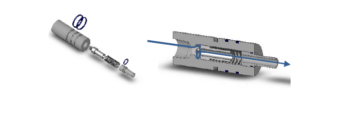 Poppet style check valve